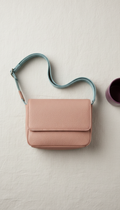 Oat milk leather crossbody bag